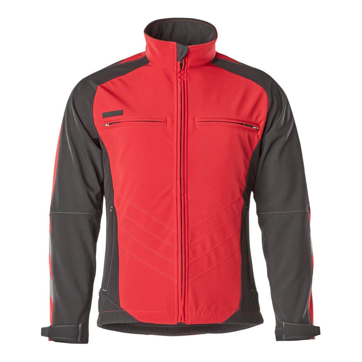 Mascot Dresden Fleece-Lined Softshell Jacket 12002-149 Front #colour_red-black