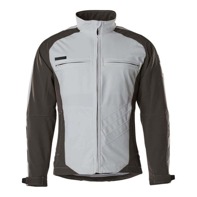 Mascot Dresden Fleece-Lined Softshell Jacket 12002-149 Front #colour_white-dark-anthracite-grey