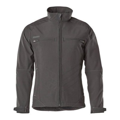 Mascot Dresden Softshell Jacket Fleece-Lined 12102-149 Front #colour_black