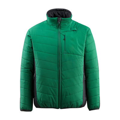 Mascot Erding Thermal Padded Jacket 15615-249 Front #colour_green-black