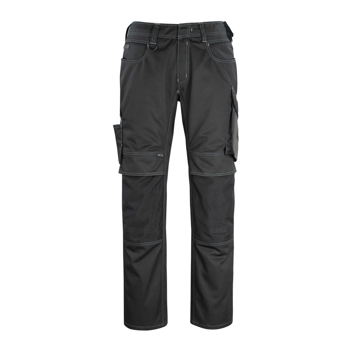 Mascot Erlangen Work Trousers Knee-Pad-Pockets 12179-203 Front #colour_black-dark-anthracite-grey