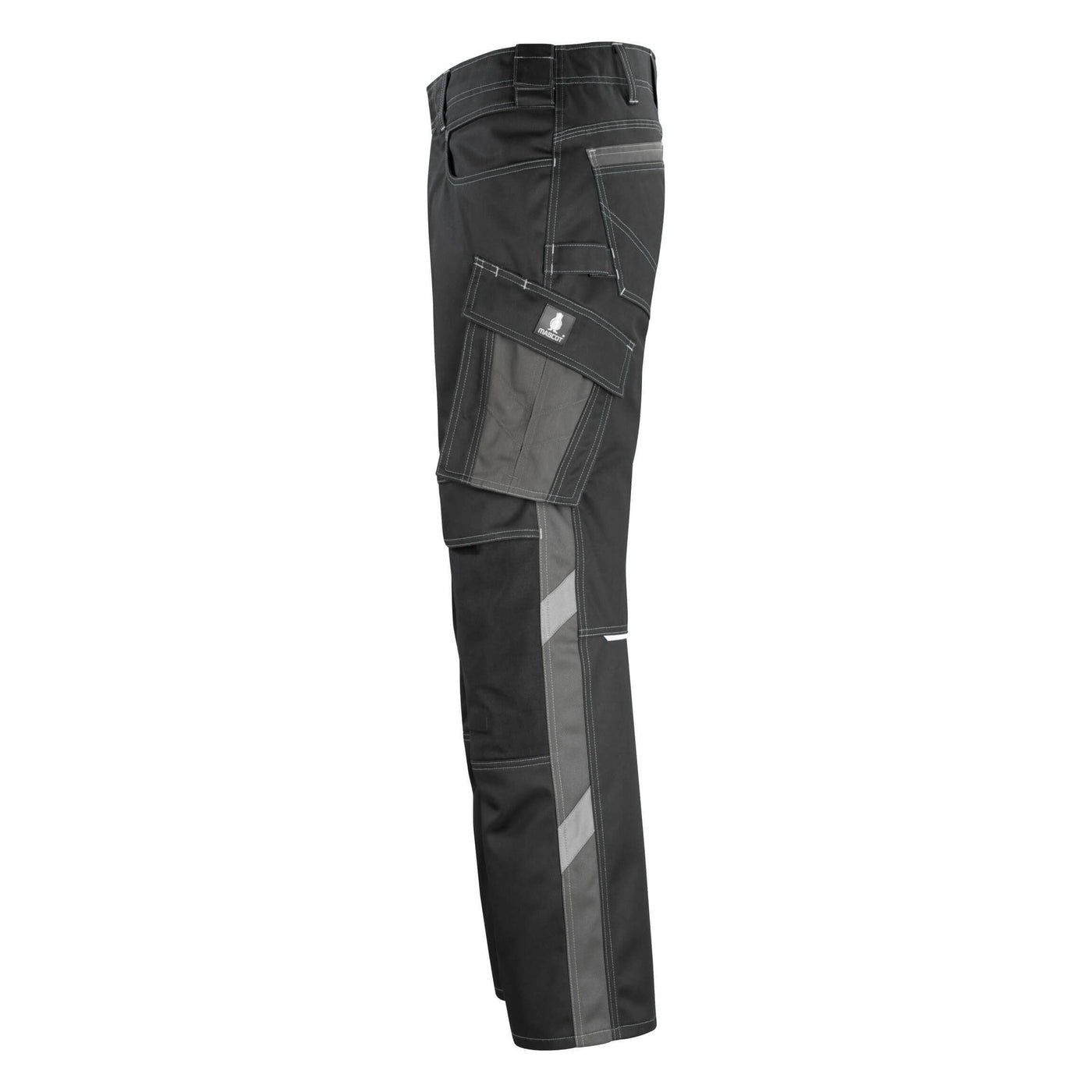 Mascot Erlangen Work Trousers Knee-Pad-Pockets 12179-203 Right #colour_black-dark-anthracite-grey