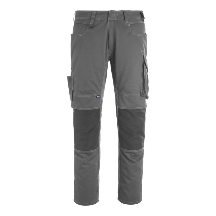 Mascot Erlangen Work Trousers Knee-Pad-Pockets 12179-203 Front #colour_dark-anthracite-grey-black