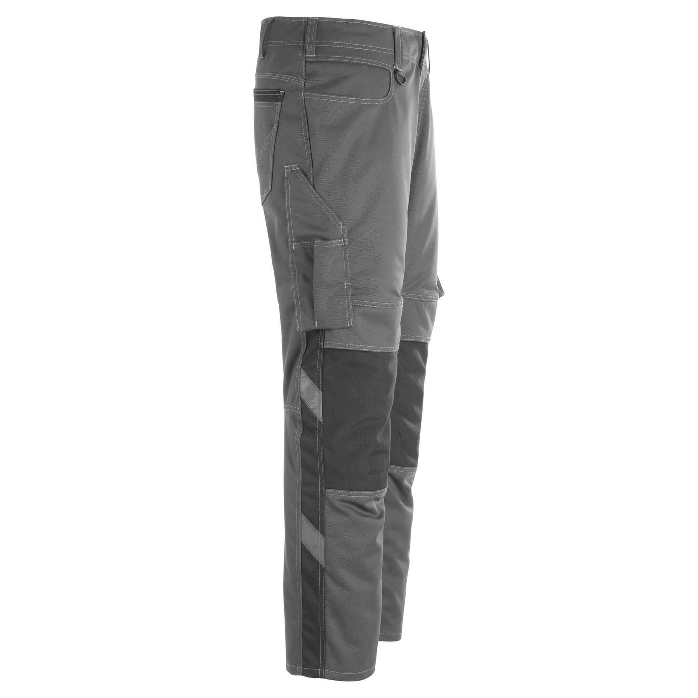Mascot Erlangen Work Trousers Knee-Pad-Pockets 12179-203 Left #colour_dark-anthracite-grey-black