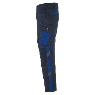 Mascot Erlangen Work Trousers Knee-Pad-Pockets 12179-203 Right #colour_dark-navy-blue-royal-blue