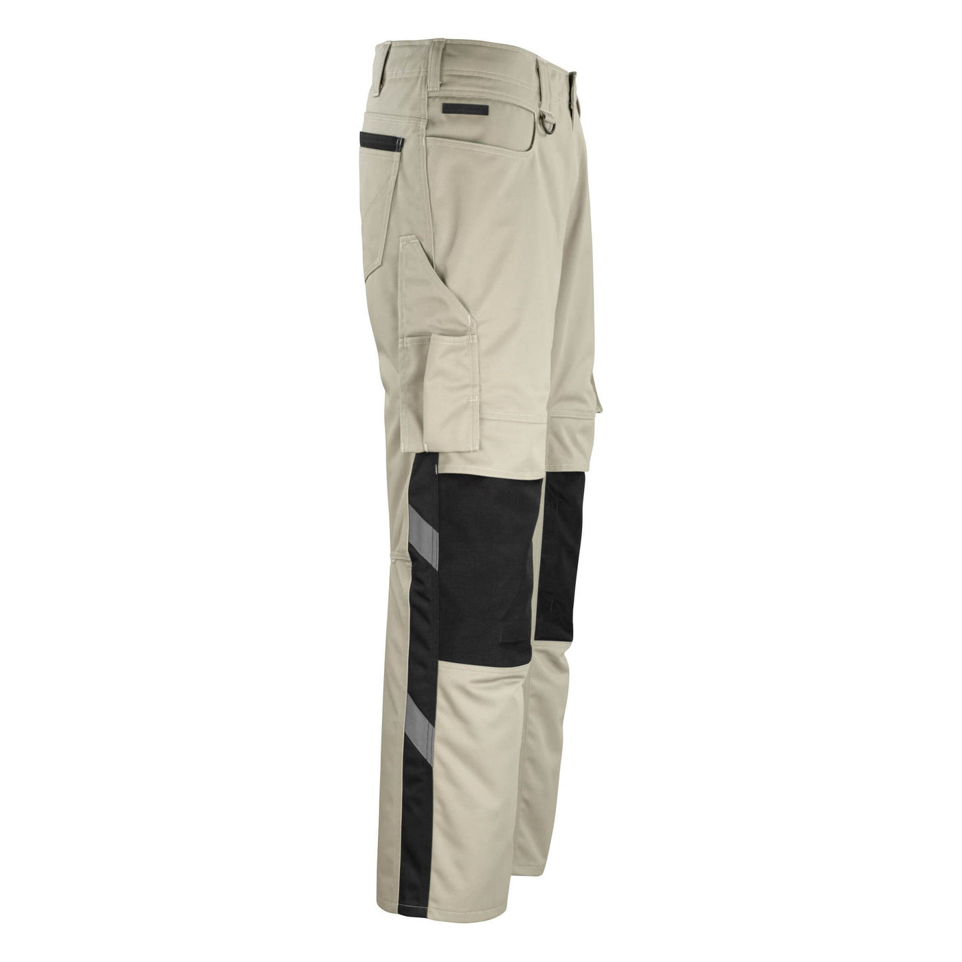 Mascot Erlangen Work Trousers Knee-Pad-Pockets 12179-203 Left #colour_light-khaki-black