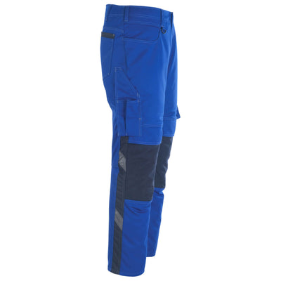 Mascot Erlangen Work Trousers Knee-Pad-Pockets 12179-203 Left #colour_royal-blue-dark-navy-blue