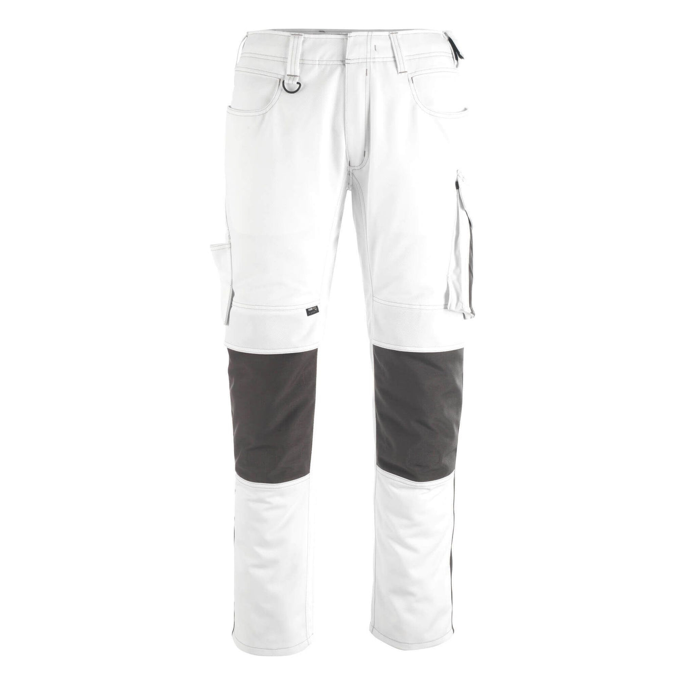 Mascot Erlangen Work Trousers Knee-Pad-Pockets 12179-203 Front #colour_white-dark-anthracite-grey