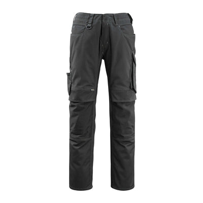Mascot Erlangen Work Trousers Knee-Pad-Pockets 12479-203 Front #colour_black