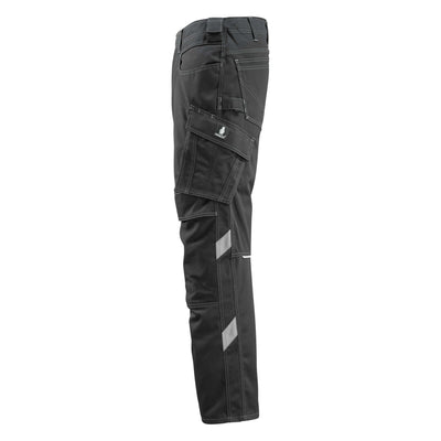 Mascot Erlangen Work Trousers Knee-Pad-Pockets 12479-203 Right #colour_black