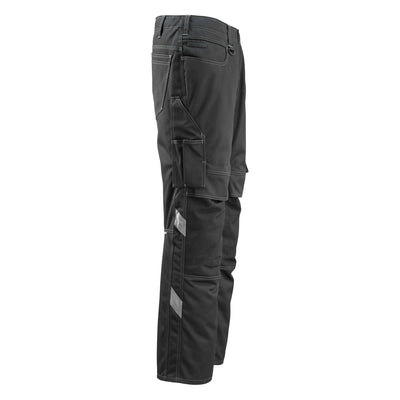 Mascot Erlangen Work Trousers Knee-Pad-Pockets 12479-203 Left #colour_black