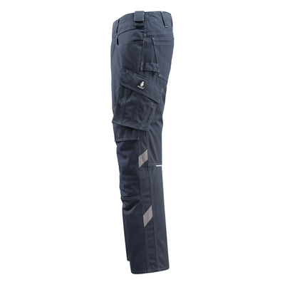 Mascot Erlangen Work Trousers Knee-Pad-Pockets 12479-203 Right #colour_dark-navy-blue
