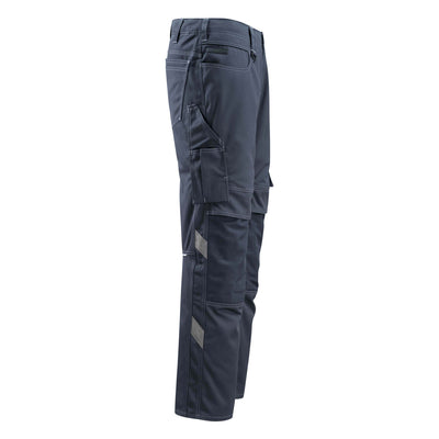 Mascot Erlangen Work Trousers Knee-Pad-Pockets 12479-203 Left #colour_dark-navy-blue