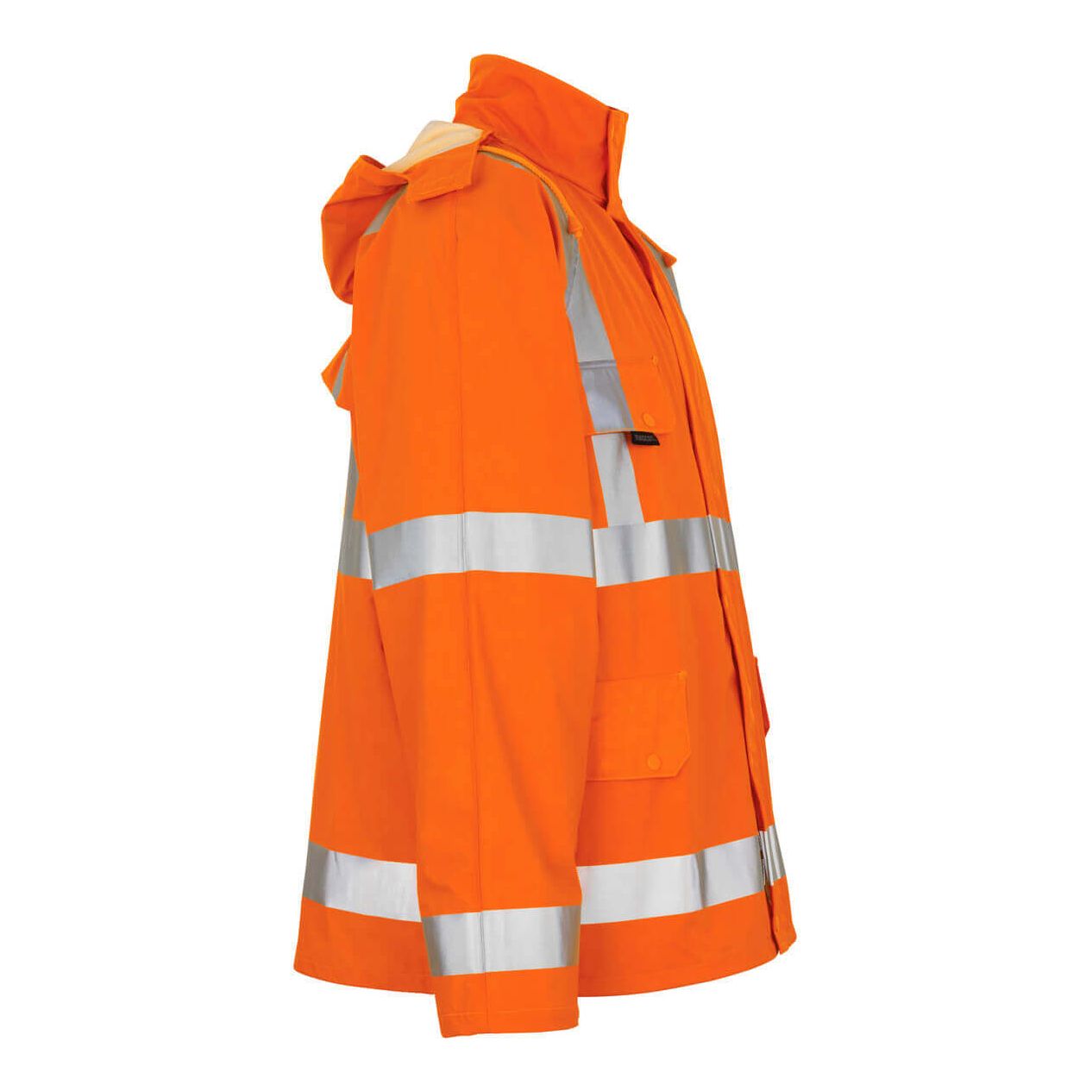 Mascot Feldbach Hi-Vis Rain Jacket 50101-814 Left #colour_hi-vis-orange