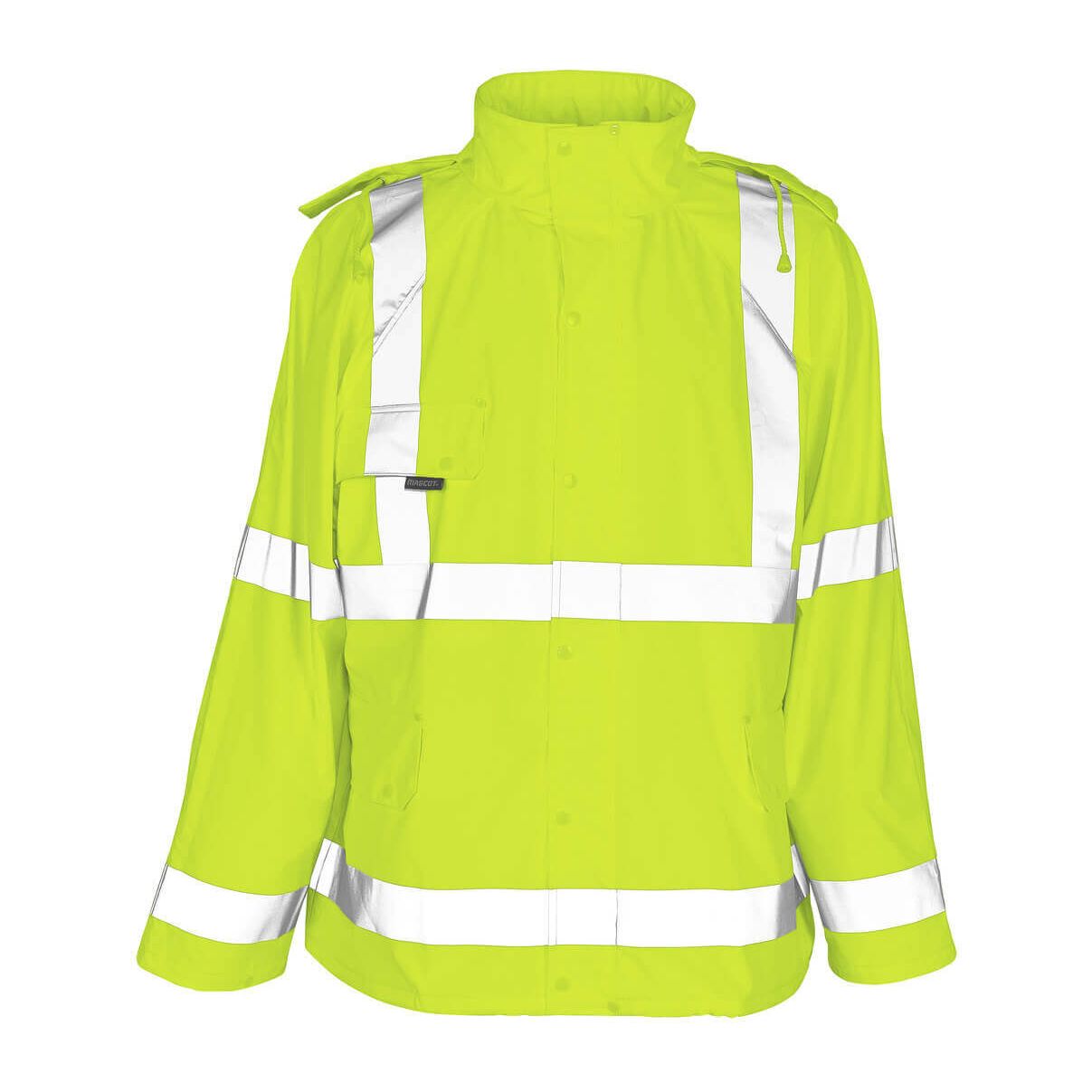 Mascot Feldbach Hi-Vis Rain Jacket 50101-814 Front #colour_hi-vis-yellow