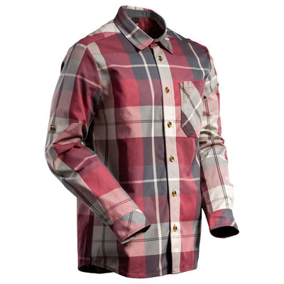 Mascot Flannel Work Shirt 22904-446 Front #colour_bordeaux-checked