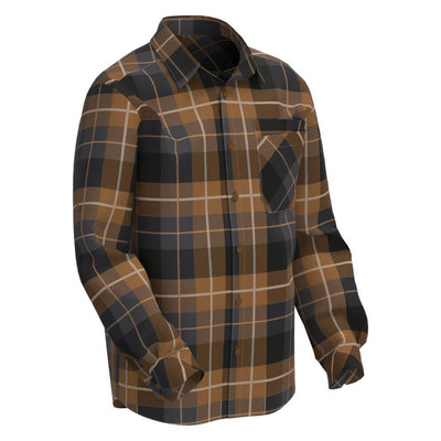 Mascot Flannel Work Shirt 22904-446 Front #colour_nut-brown-checked