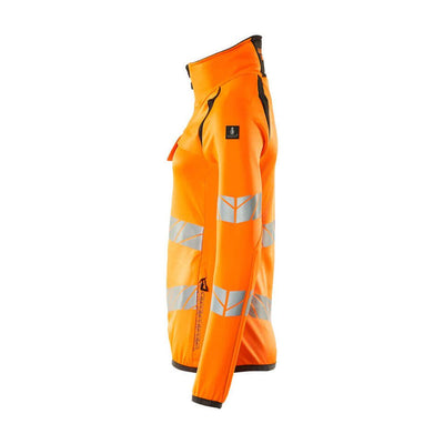 Mascot Fleece Hi-Vis Jumper with zip 19153-315 Right #colour_hi-vis-orange-dark-anthracite-grey