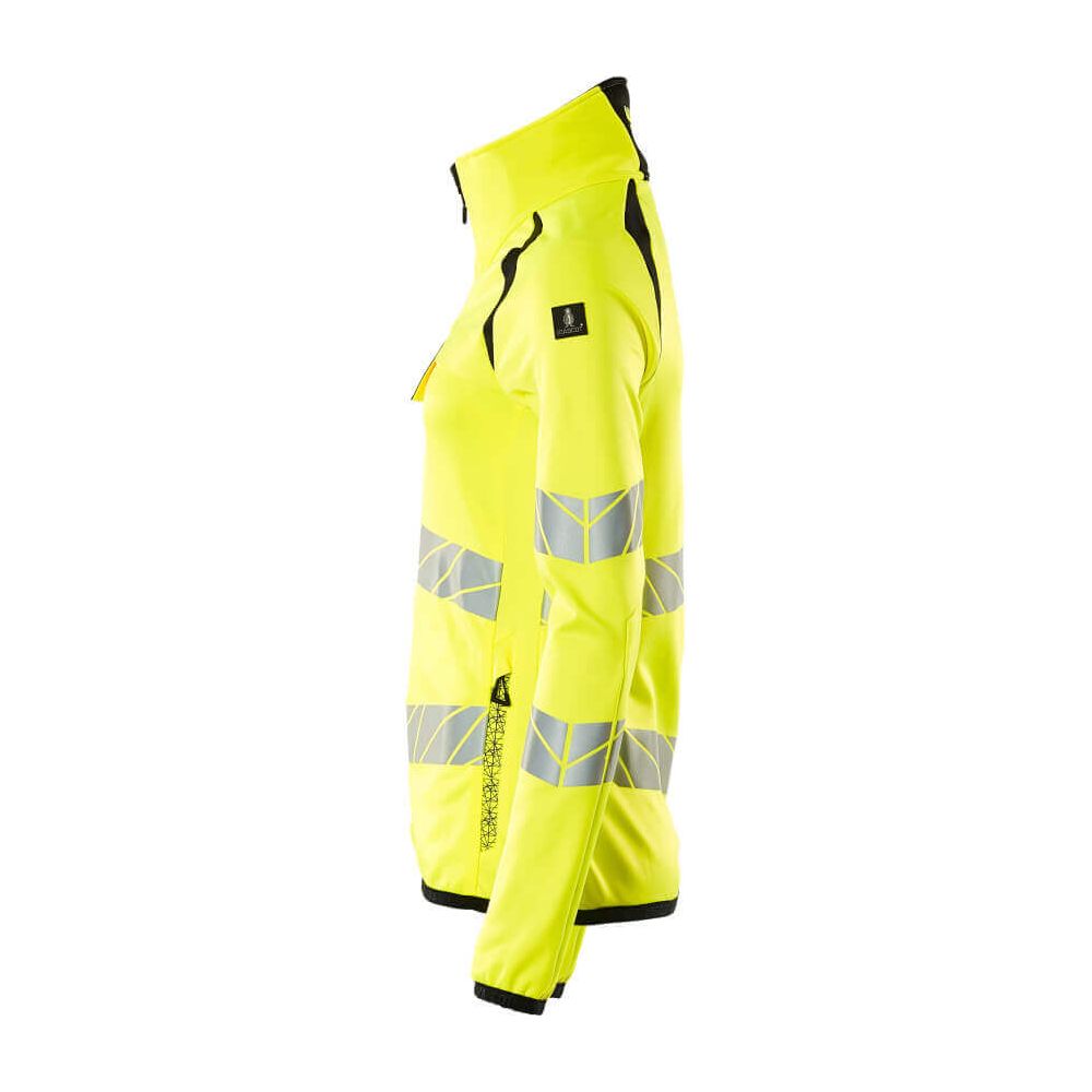 Mascot Fleece Hi-Vis Jumper with zip 19153-315 Right #colour_hi-vis-yellow-black