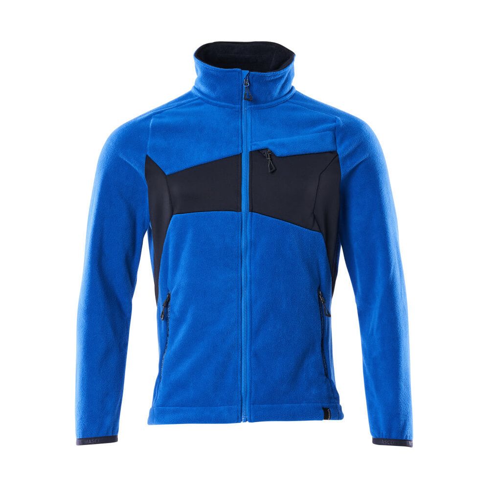 Mascot Fleece Jacket Zip-Up 18303-137 Front #colour_azure-blue-dark-navy-blue
