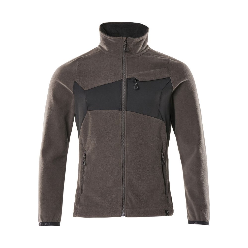 Mascot Fleece Jacket Zip-Up 18303-137 Front #colour_dark-anthracite-grey-black