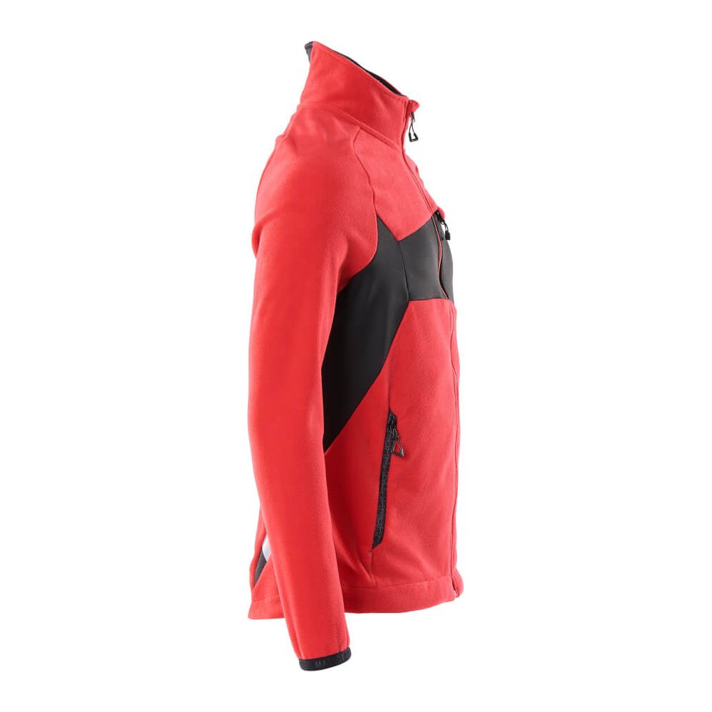 Mascot Fleece Jacket Zip-Up 18303-137 Left #colour_traffic-red-black