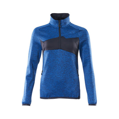Mascot Fleece-Jumper Half-Zip 18053-316 Front #colour_azure-blue-dark-navy-blue