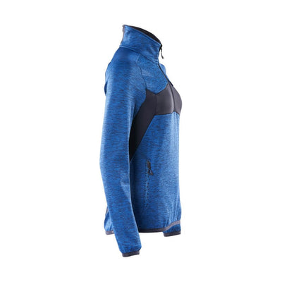 Mascot Fleece-Jumper Half-Zip 18053-316 Left #colour_azure-blue-dark-navy-blue