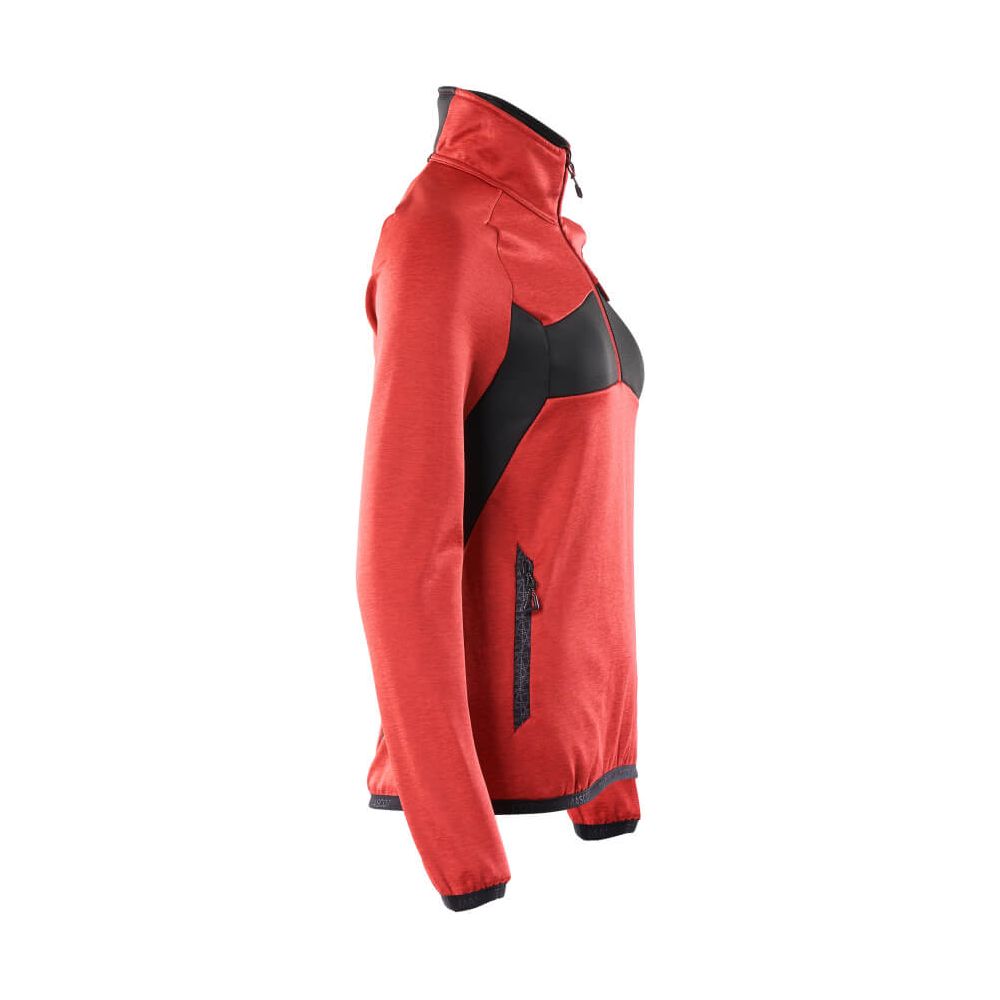 Mascot Fleece-Jumper Half-Zip 18053-316 Left #colour_traffic-red-black