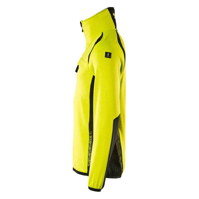 Mascot Fleece Jumper with half zip 19303-316 Right #colour_hi-vis-yellow-black
