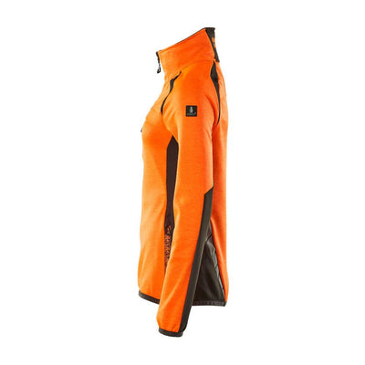 Mascot Fleece Jumper with half zip 19353-316 Right #colour_hi-vis-orange-dark-anthracite-grey