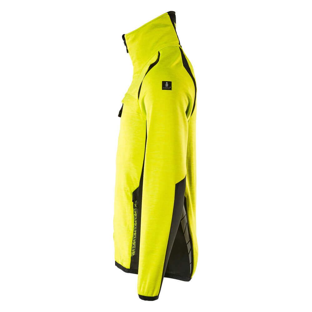 Mascot Fleece Jumper with zip 19403-316 Right #colour_hi-vis-yellow-black