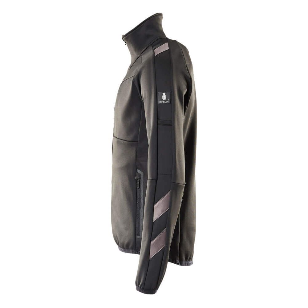Mascot Fleece Jumper Zip 18603-316 Right #colour_black