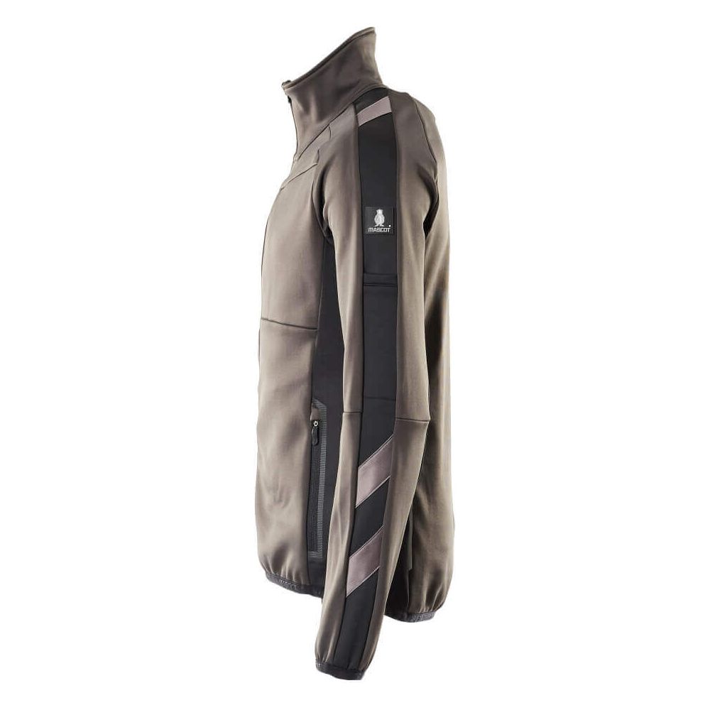Mascot Fleece Jumper Zip 18603-316 Right #colour_dark-anthracite-grey-black