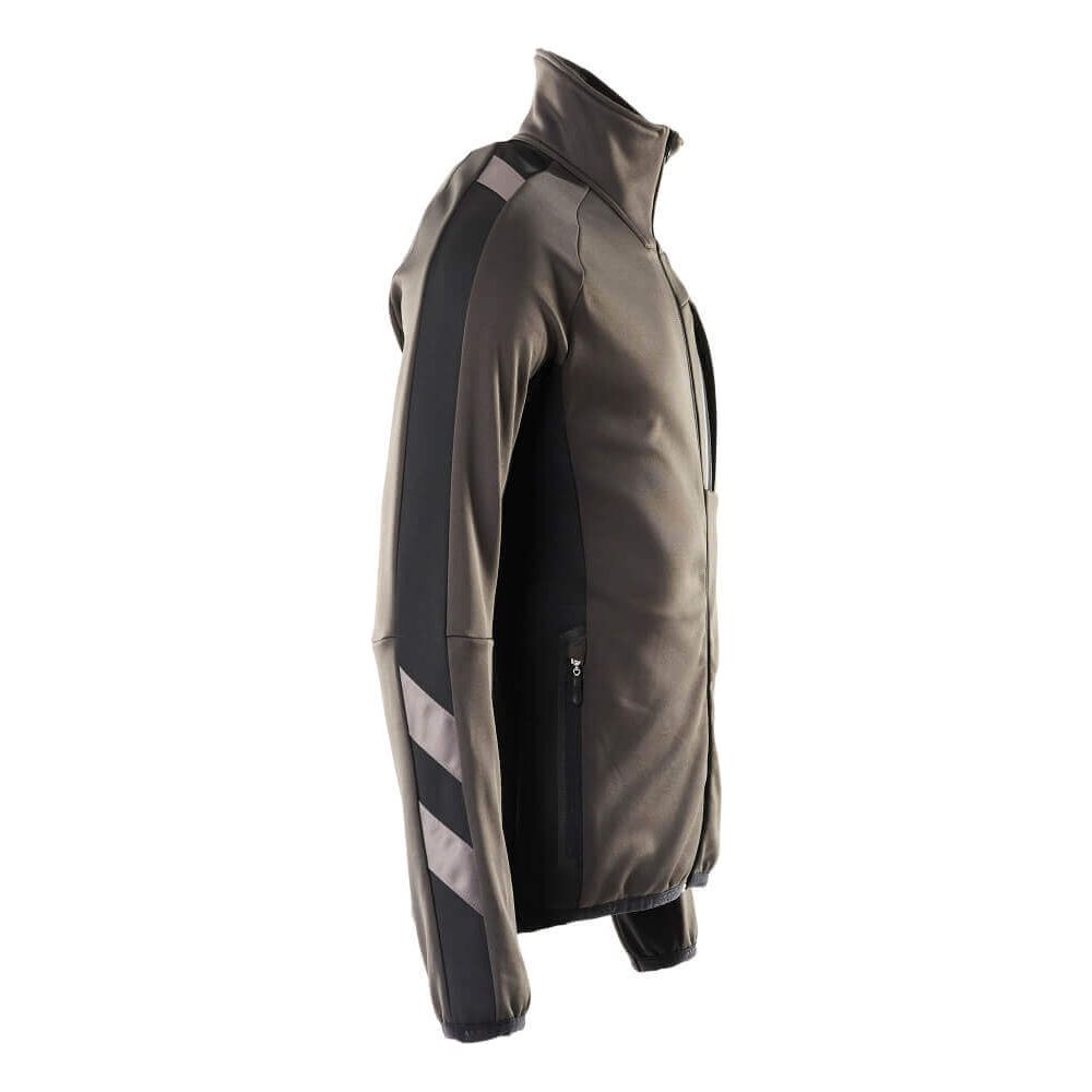 Mascot Fleece Jumper Zip 18603-316 Left #colour_dark-anthracite-grey-black