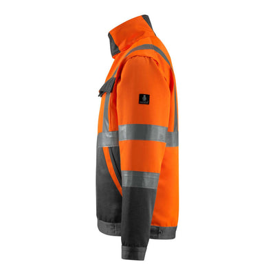 Mascot Forster Hi-Vis Jacket 15909-948 Right #colour_hi-vis-orange-dark-anthracite-grey