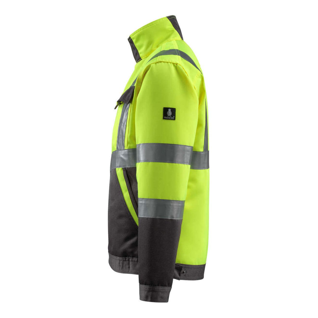 Mascot Forster Hi-Vis Jacket 15909-948 Right #colour_hi-vis-yellow-dark-anthracite-grey