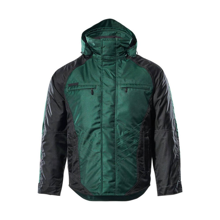 Mascot Frankfurt Work Jacket Winter 12035-211 Front #colour_green-black