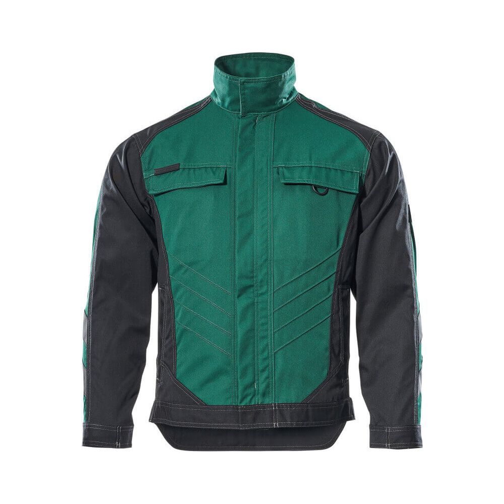Mascot Fulda Work Jacket 12209-442 Front #colour_green-black