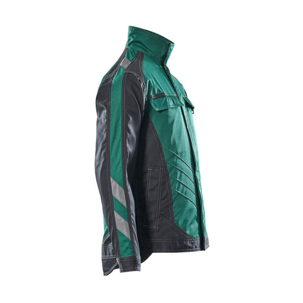 Mascot Fulda Work Jacket 12209-442 Left #colour_green-black