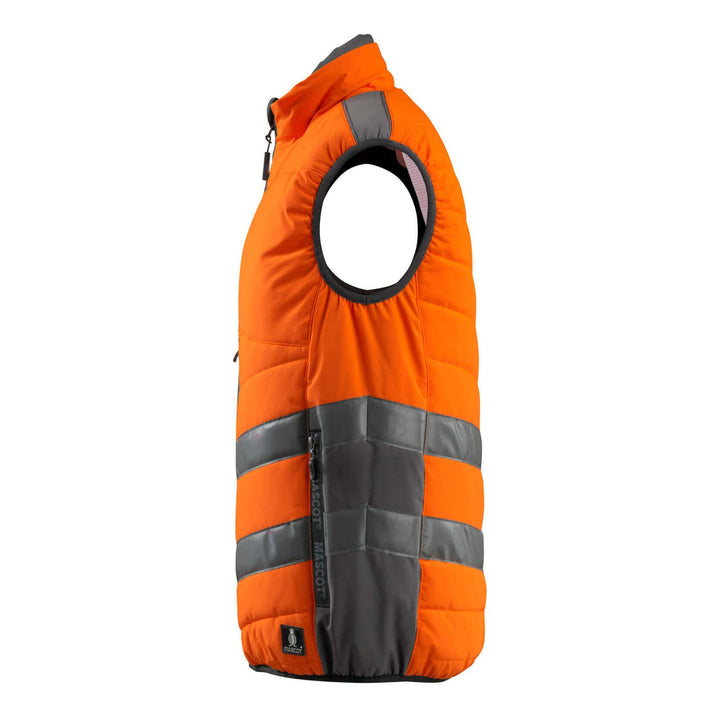 Mascot Grimsby Hi-Vis Winter Gilet 15565-249 Right #colour_hi-vis-orange-dark-anthracite-grey