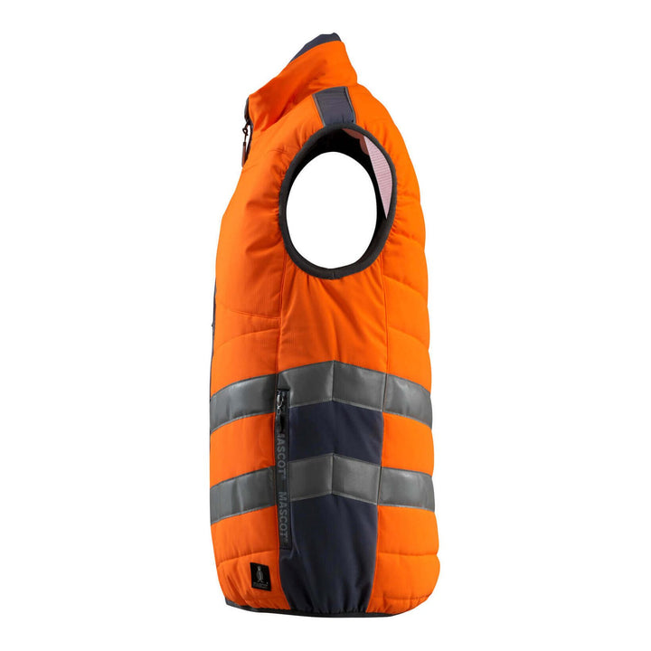 Mascot Grimsby Hi-Vis Winter Gilet 15565-249 Right #colour_hi-vis-orange-dark-navy-blue