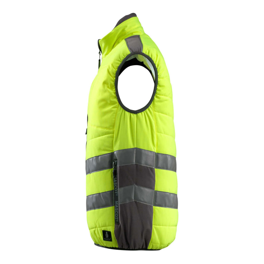 Mascot Grimsby Hi-Vis Winter Gilet 15565-249 Right #colour_hi-vis-yellow-dark-anthracite-grey