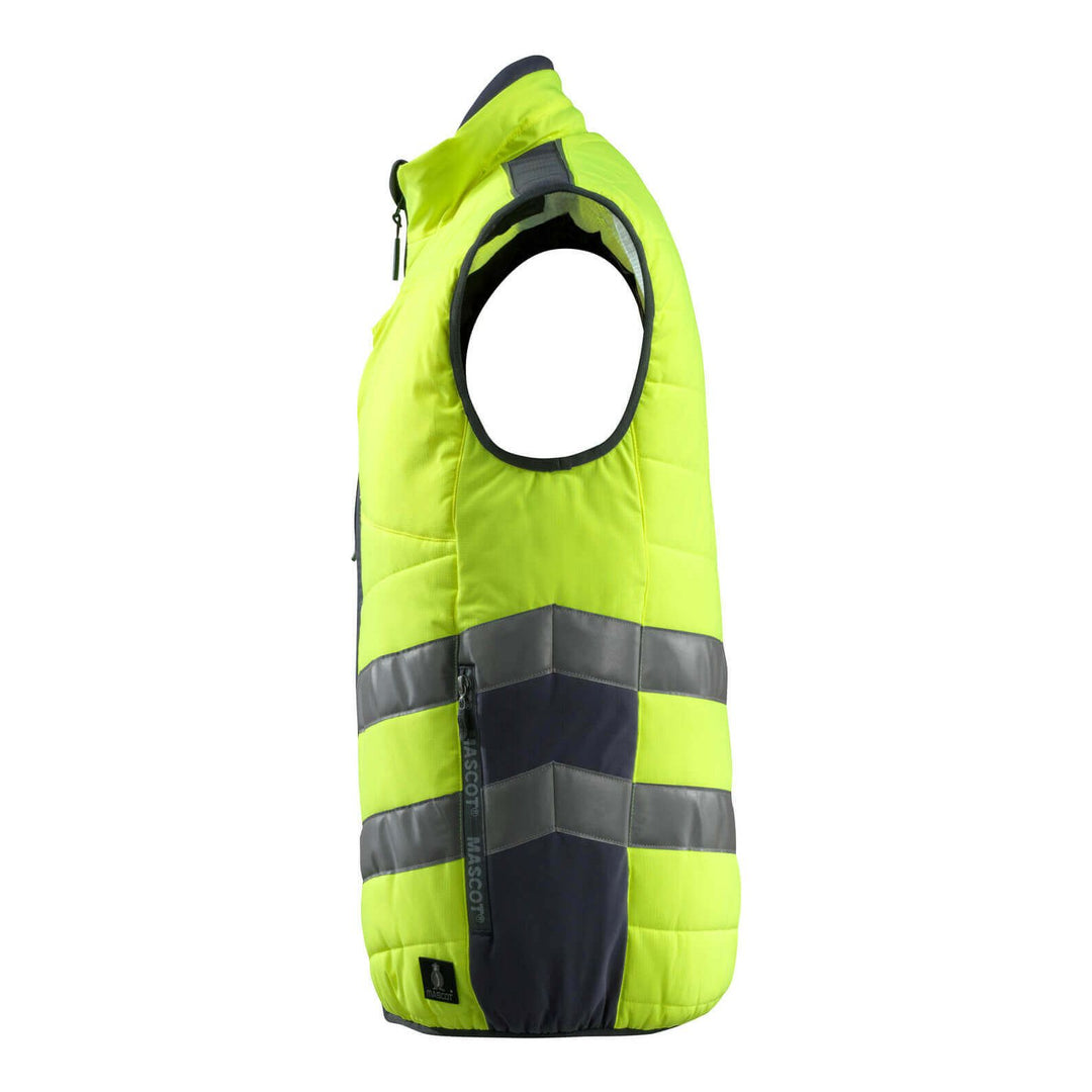 Mascot Grimsby Hi-Vis Winter Gilet 15565-249 Right #colour_hi-vis-yellow-dark-navy-blue