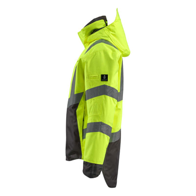 Mascot Harlow Hi-Vis Shell Jacket 15501-231 Right #colour_hi-vis-yellow-dark-anthracite-grey