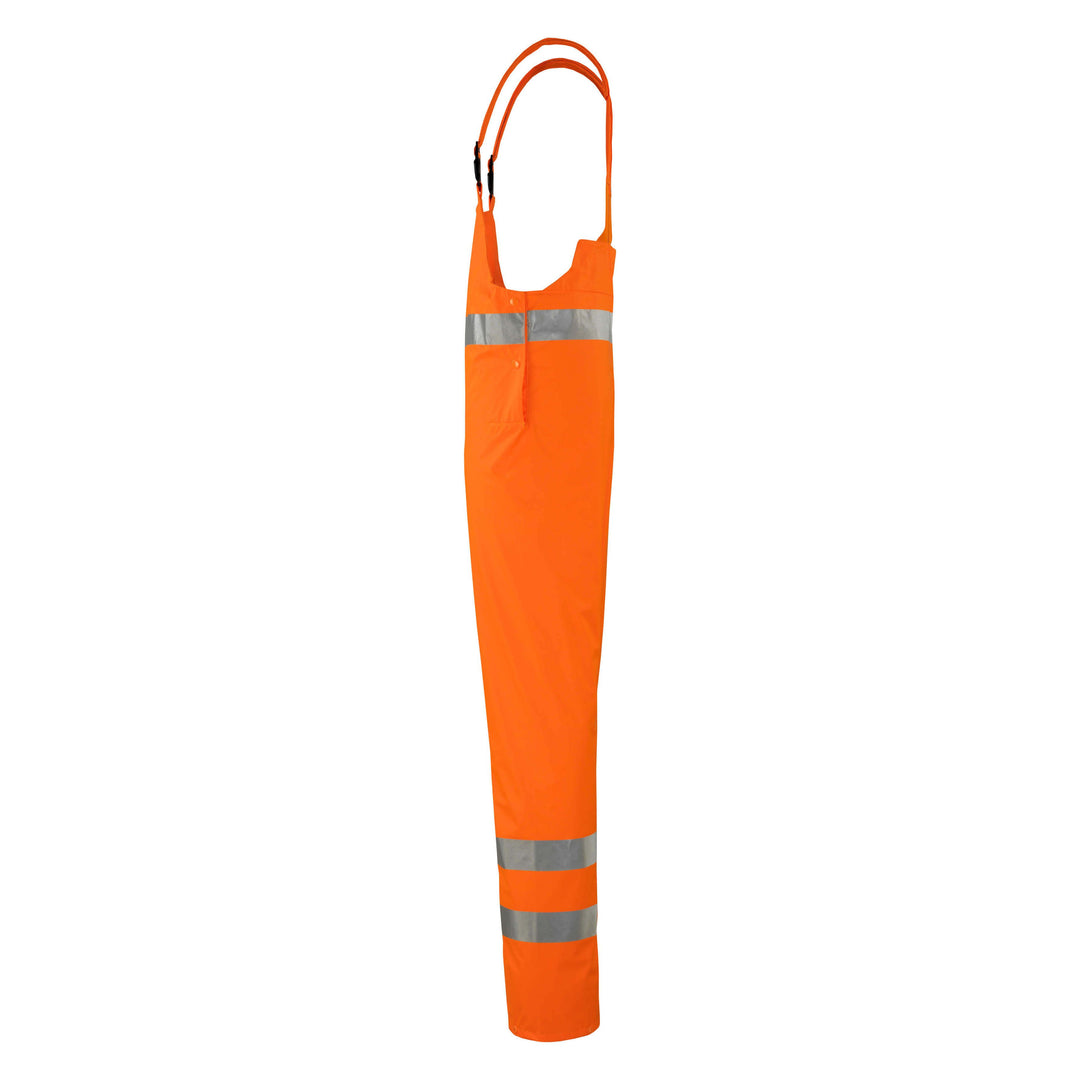 Mascot Hartberg Hi-Vis Rain Bib Brace Overall 50103-814 Right #colour_hi-vis-orange