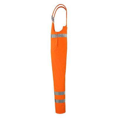 Mascot Hartberg Hi-Vis Rain Bib Brace Overall 50103-814 Right #colour_hi-vis-orange
