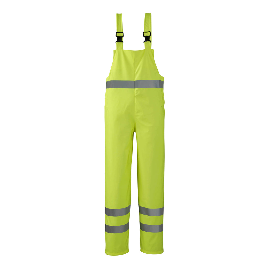 Mascot Hartberg Hi-Vis Rain Bib Brace Overall 50103-814 Front #colour_hi-vis-yellow