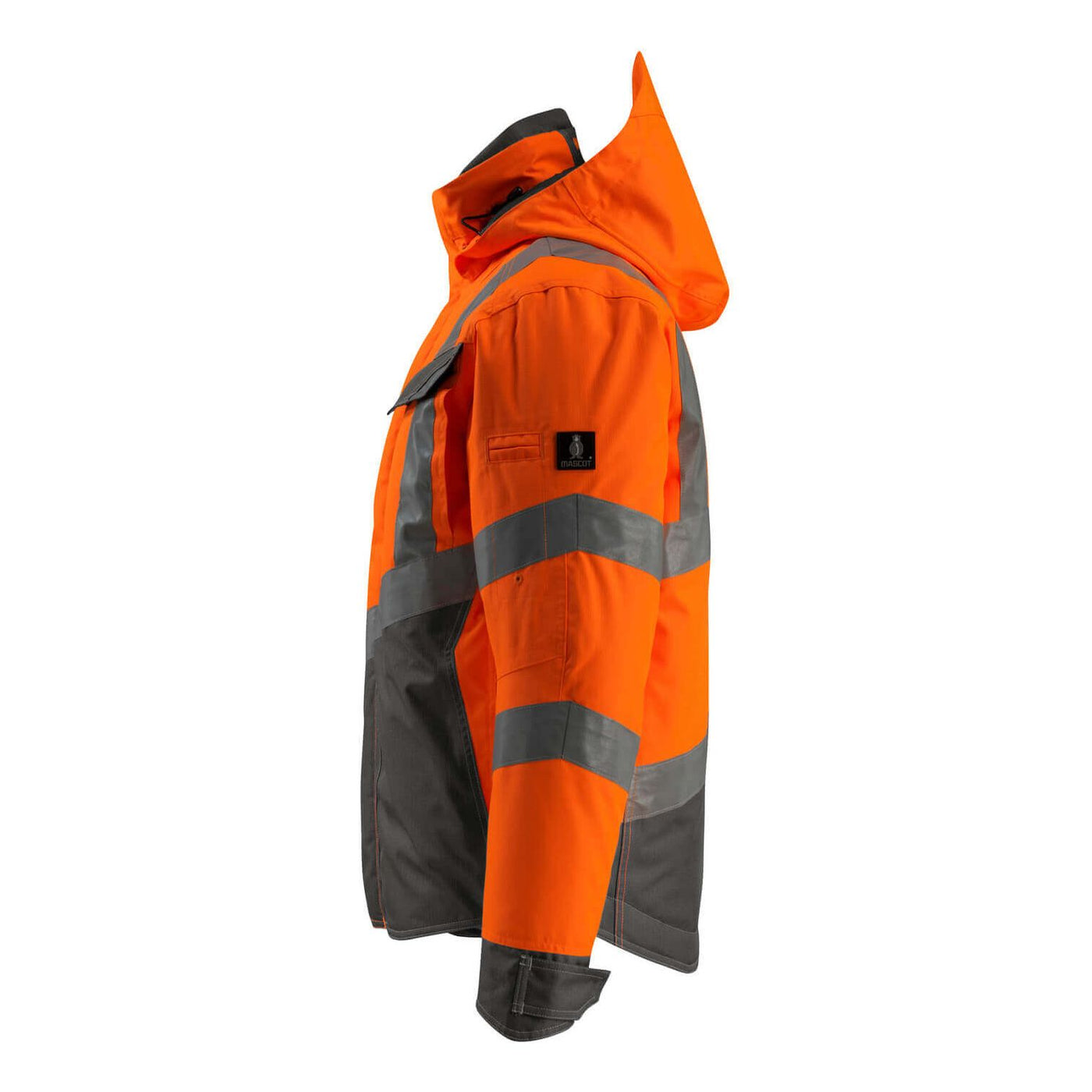 Mascot Hastings Hi-Vis Winter Jacket 15535-231 Right #colour_hi-vis-orange-dark-anthracite-grey