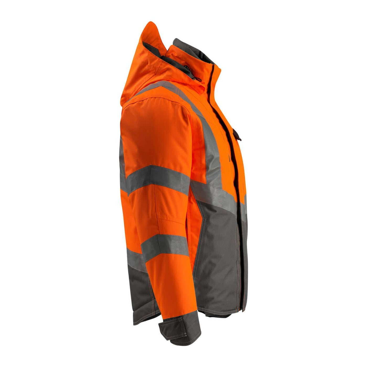 Mascot Hastings Hi-Vis Winter Jacket 15535-231 Left #colour_hi-vis-orange-dark-anthracite-grey